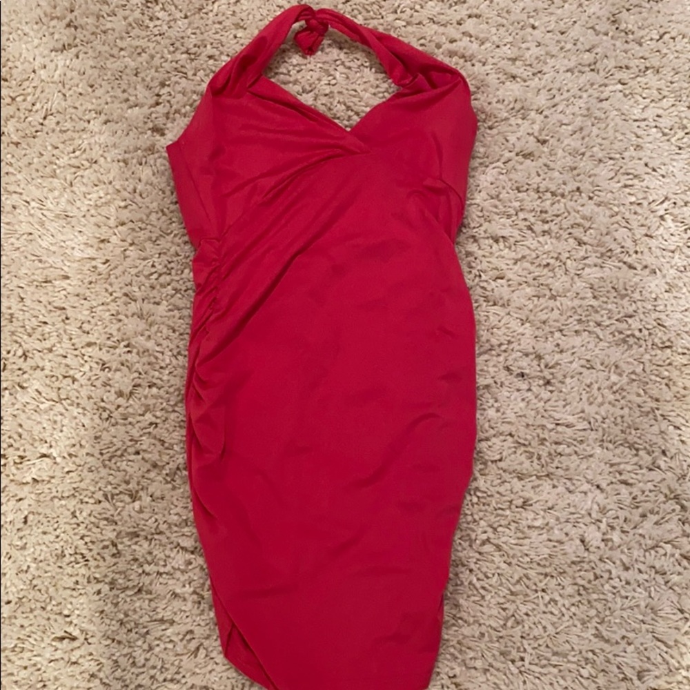 Pink halter dress